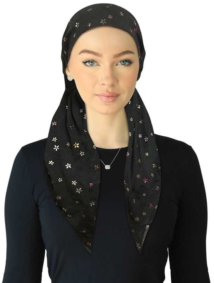 headscarf open mini flowers