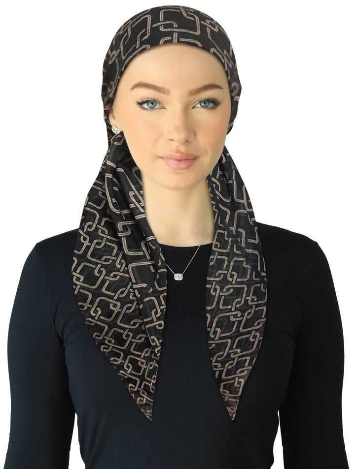 headscarf open square chained