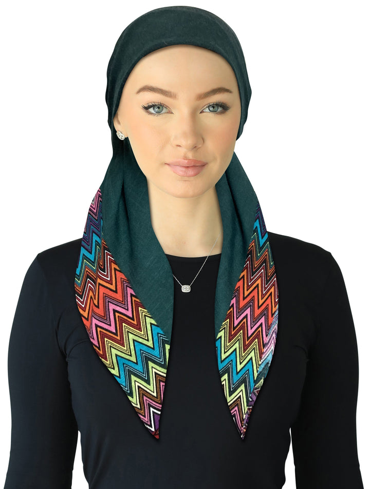 headscarf open chevron color