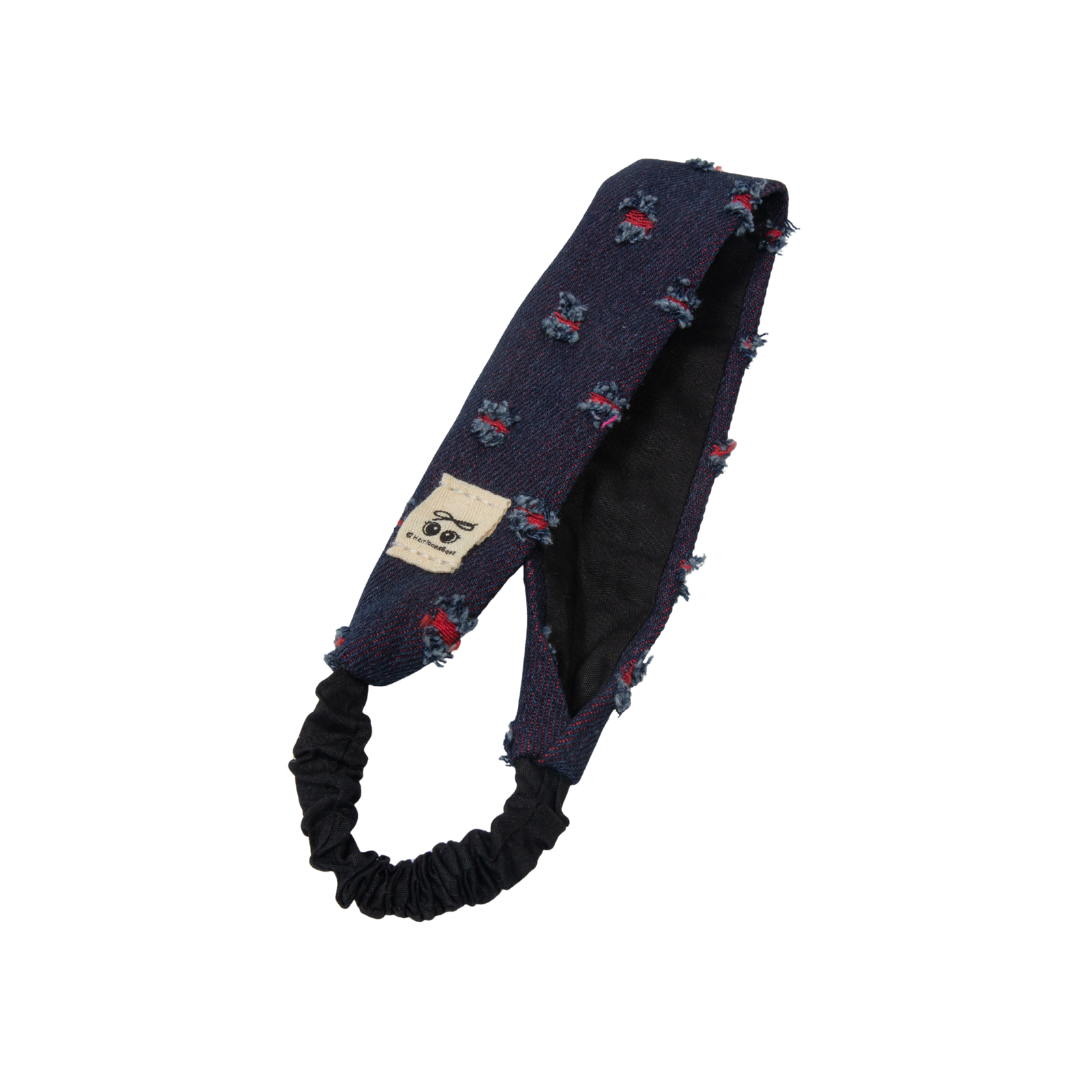 sweatband fray denim
