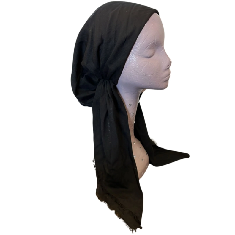 headscarf pretied tweed