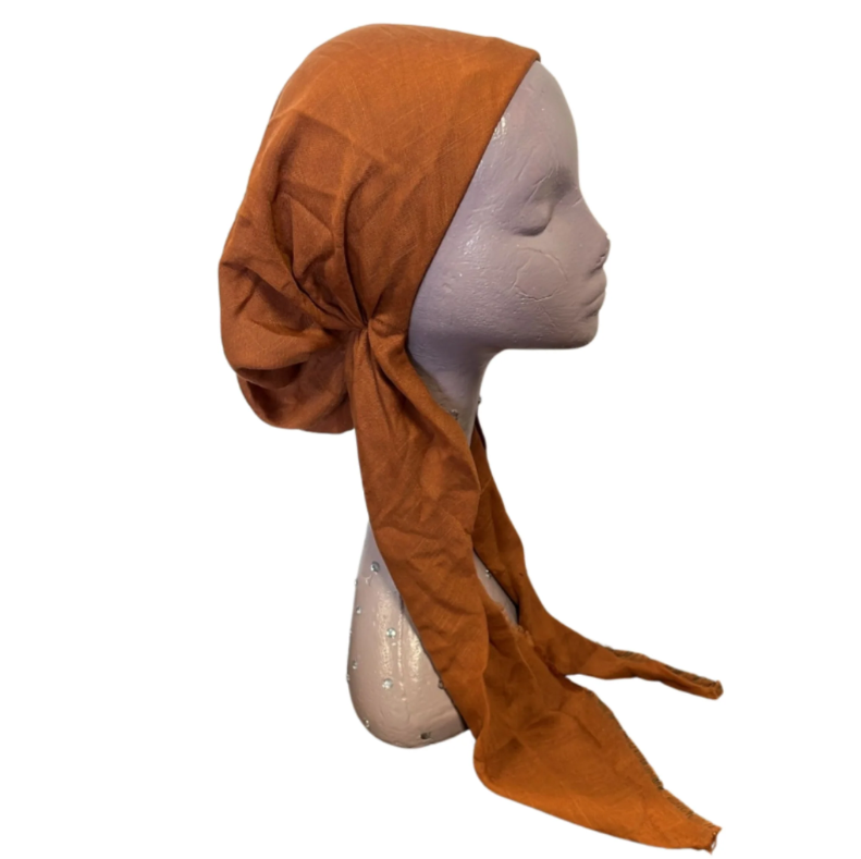 headscarf pretied tweed