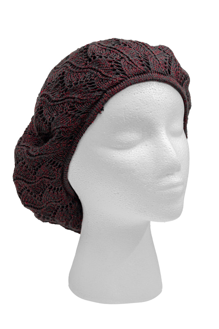 snood lightweight  diamond knit lurex