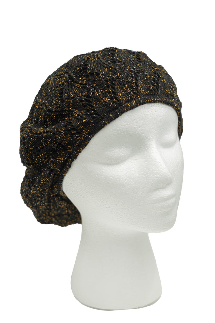 snood lightweight  diamond knit lurex