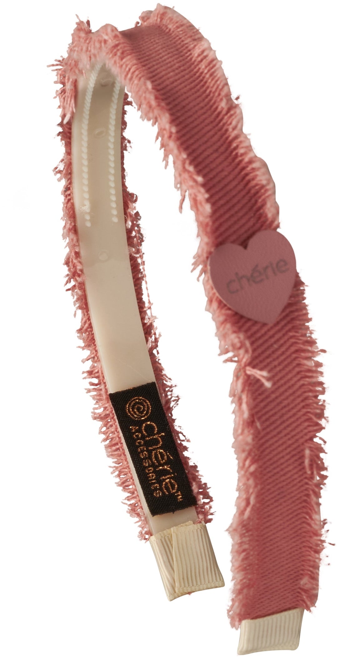 headband hard denim fringe heart