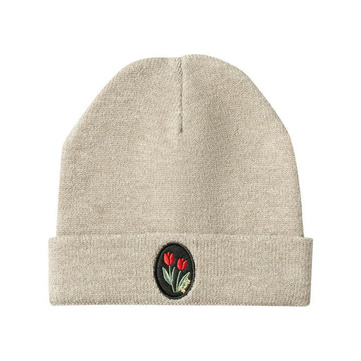 hat floral patch cuff