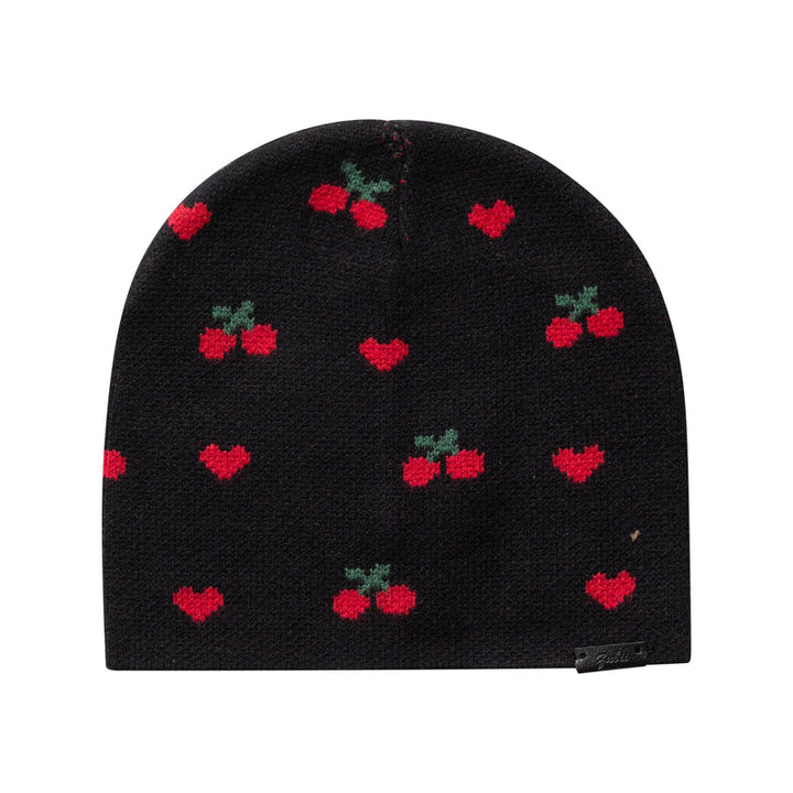 hat cherry heart print