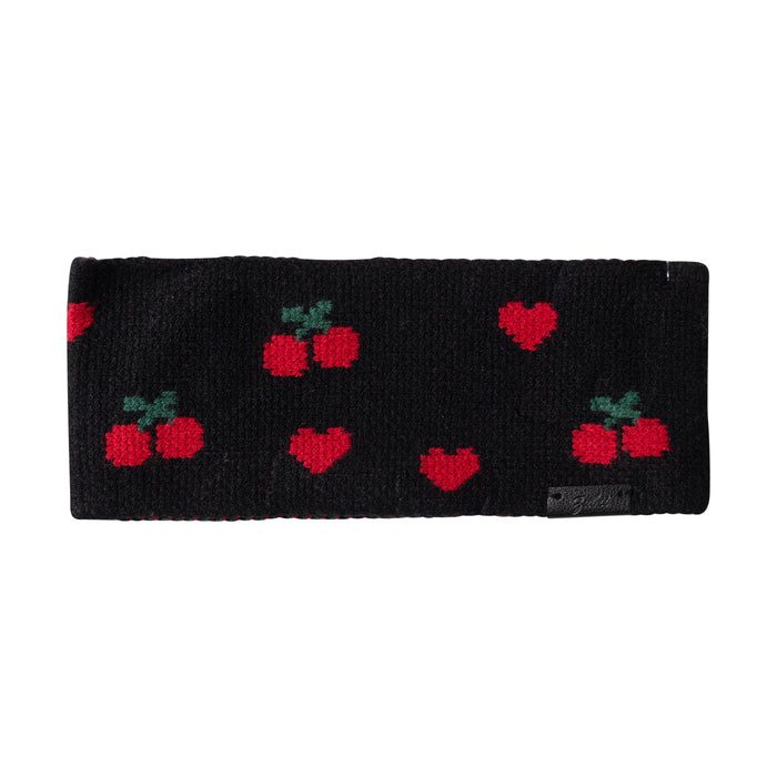 headwrap cherry heart print