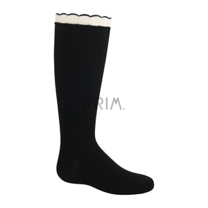 ZUBII TEXTURED RUFFLE KNEE SOCK