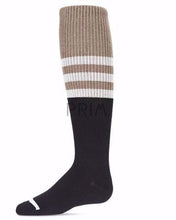 Load image into Gallery viewer, MEMOI TWO TONE STRIP KNEE SOCK
