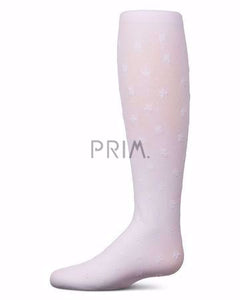 MEMOI MINI BOW FLOCKED OPAQUE TIGHTS