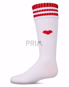 MEMOI SPORT RIB HEART KNEE SOCK