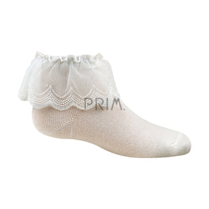 ZUBII SCALLOPED DESIGN RUFFLE ANKLE