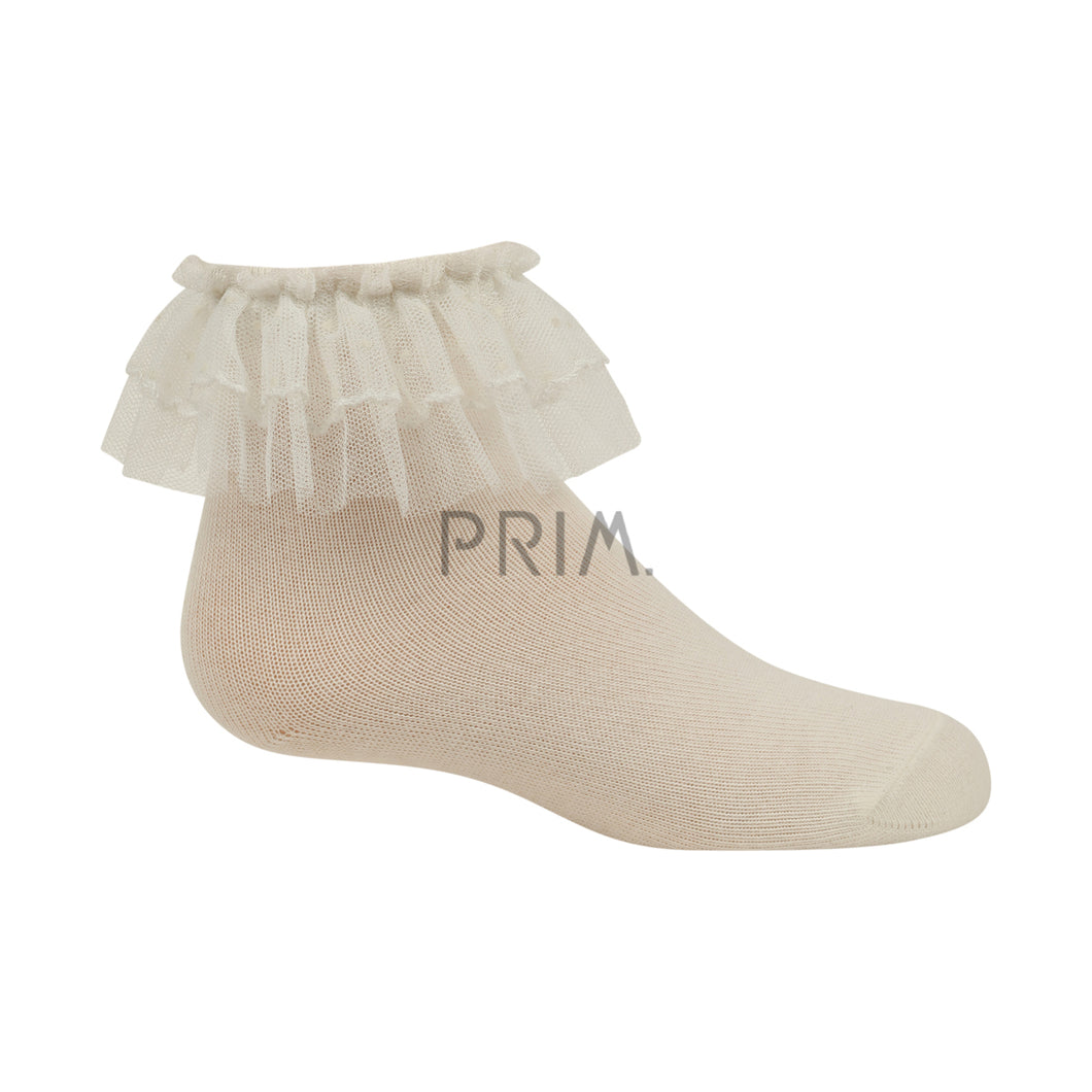 ZUBII TULLE DOUBLE RUFFLE ANKLE