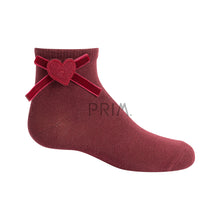 Load image into Gallery viewer, ZUBII BOW/HEART ANKLE SOCK
