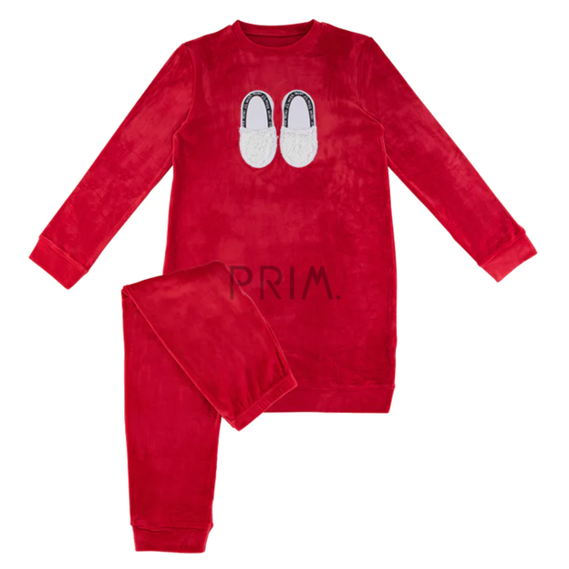 MISS MINI SLIPPER NIGHTSHIRT RED