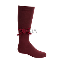 Load image into Gallery viewer, ZUBII BOW/HEART KNEE SOCK
