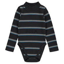 Load image into Gallery viewer, STRIPED MOCK NECK ONESIE
