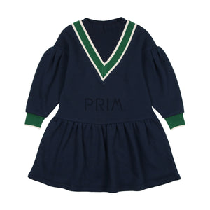 LIL LEGS VARSITY SWEATSHIRT DRESS