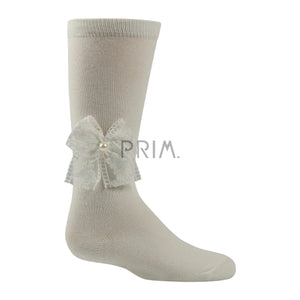 ZUBII LACE BOW KNEE SOCK