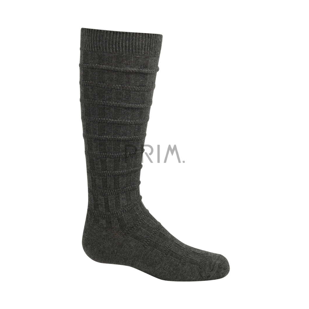 ZUBII TWO WAY STRIPE TEXTURE KNEE SOCK