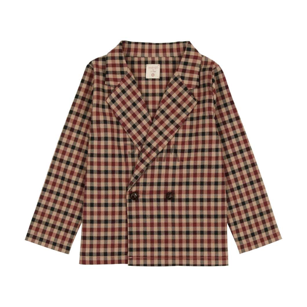 ANALOGIE PLAID BLAZER