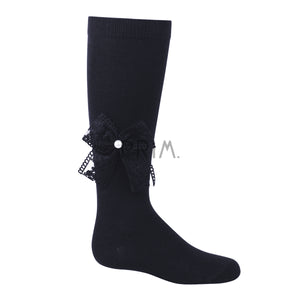 ZUBII LACE BOW KNEE SOCK