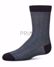 Load image into Gallery viewer, MEMOI HERRINGBONE BOYS CREW SOCK
