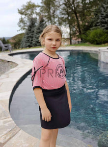 MISS MINI PINSTRIPE TOP & SKIRT SET