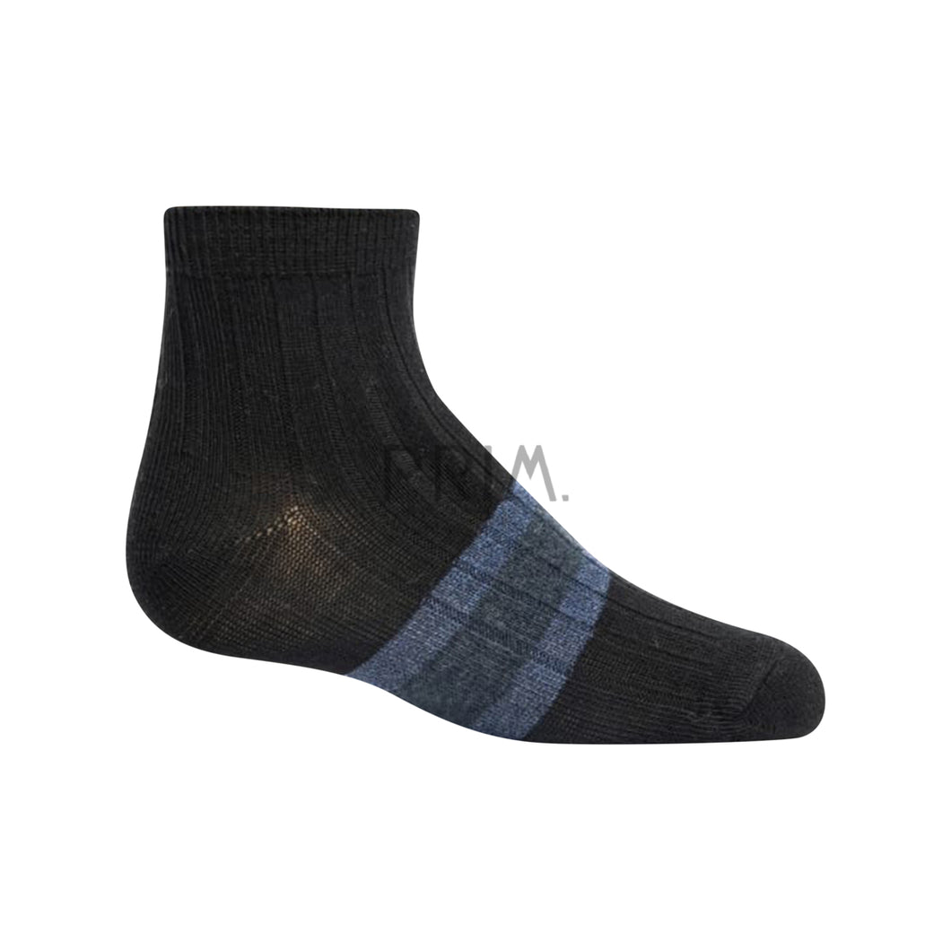 ZUBII RIBBED STRIPE CREW SOCK