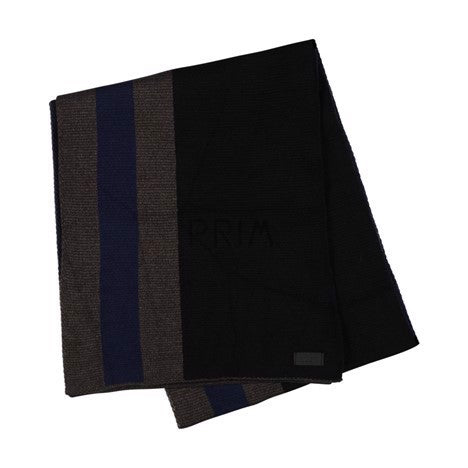 ZUBII MENS BOLD STRIPE SCARF NAVY