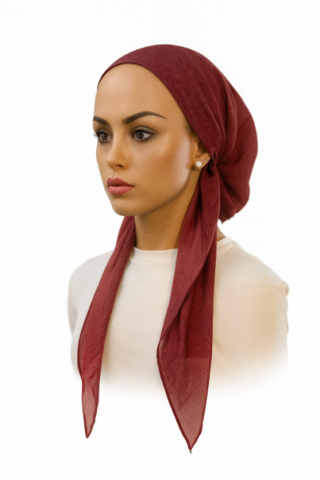pretied lined linen look print