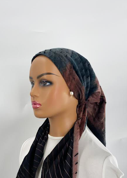 headscarf pinstripe mineral wash