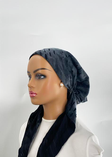 headscarf pinstripe mineral wash