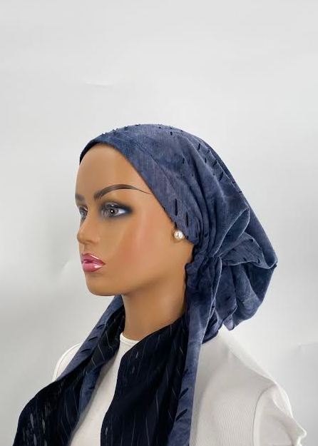 headscarf pinstripe mineral wash
