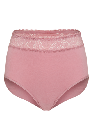 panties cotton brief with lace waistband