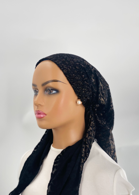 headscarf streaked leopard velour versatile
