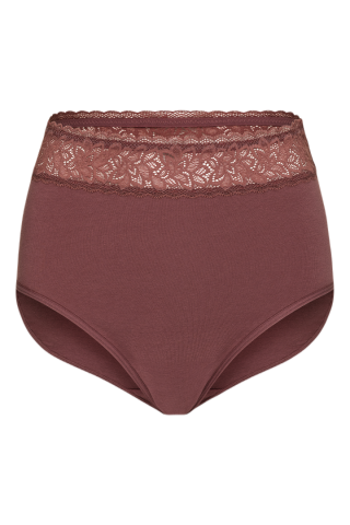 panties cotton brief with lace waistband