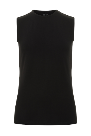shell sleeveless viscose and spandex