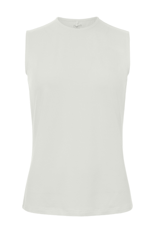 shell sleeveless viscose and spandex
