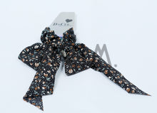 Load image into Gallery viewer, DACEE FLORAL PRINTED BOW SCRUNCHY WITH TAILS
