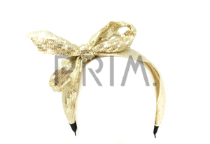 SEQUIN COVERED WITH TIE BOW HEADBAND
