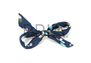 BUTTERFLY PRINT COVERED WITH TIE BOW CLIP