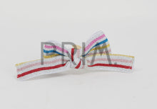 Load image into Gallery viewer, METALLIC STRIPED BOW SMALL CLIP
