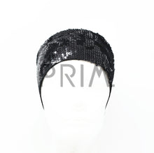 Load image into Gallery viewer, TWO TONE SEQUINED VELVET HEADWRAP
