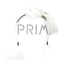 Load image into Gallery viewer, METALLIC STARS BOW WITH GOLD CENTER HEADBAND
