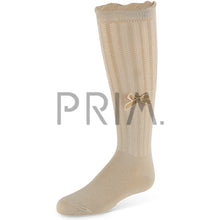 Load image into Gallery viewer, ZUBII STRIPED TEXTURE BOW KNEE SOCK
