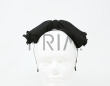 Load image into Gallery viewer, RIBBED KNIT ROLLED BOW WITH EDGING HEADBAND
