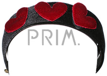 Load image into Gallery viewer, VEVET PUFFY HEARTS HEADBAND
