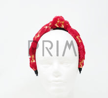 Load image into Gallery viewer, FUR KNOT WITH FOIL STARS HEADBAND
